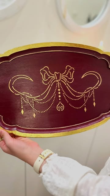 سینی لوکس چوب طرح پاپیون